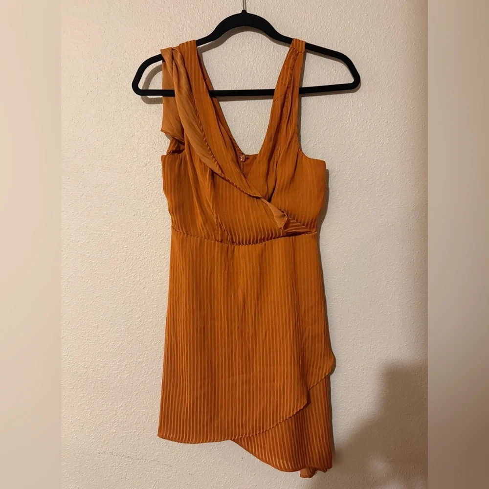 NBD WAVERLY MINI DRESS COPPER SMALL